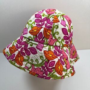 Vera Bradley Sun Beach Hat Oversized Floral Colorful Summer Lilli Bell Bucket